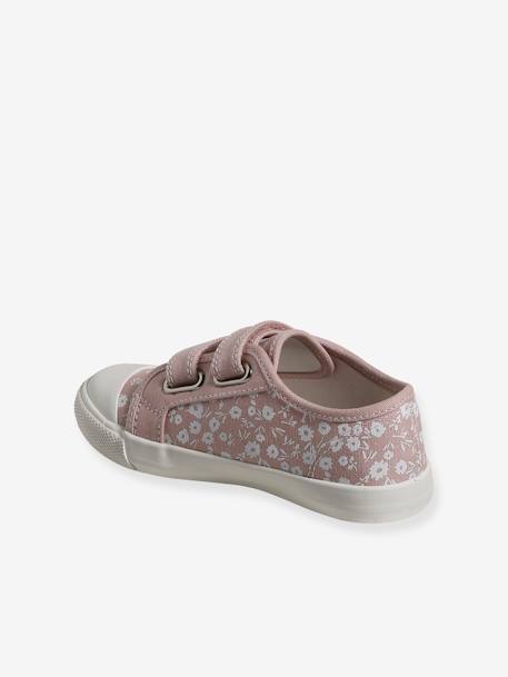 Mädchen Stoff-Sneakers mit Klett und Anziehtrick - rosa bedruckt - 3