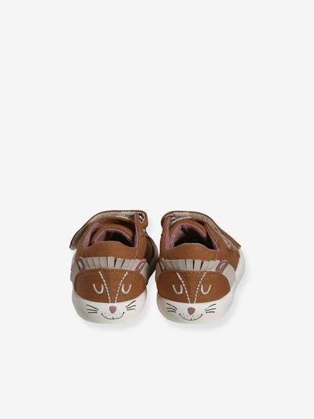 Jungen Baby Stoff-Sneakers, Klett - dunkelbraun - 6