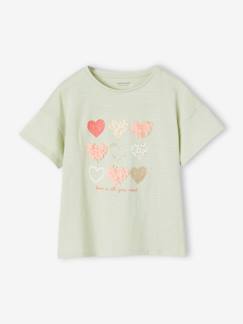Maedchenkleidung-Mädchen T-Shirt mit Rüschenmotiv