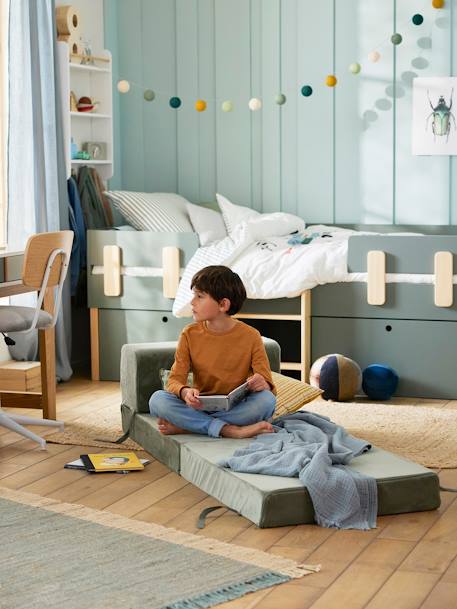 Kinderzimmer Schlafsessel mit Cordbezug - grün - 4