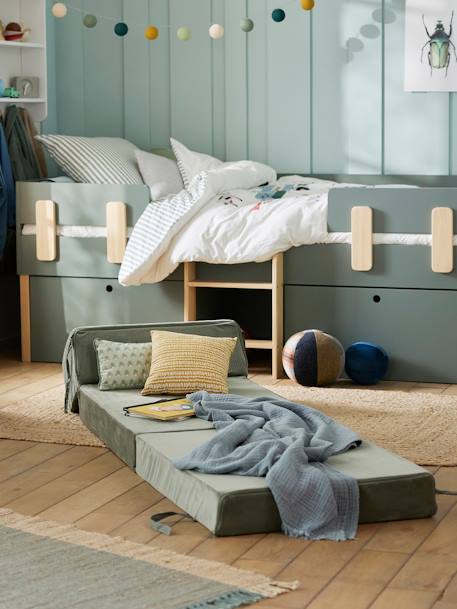 Kinderzimmer Schlafsessel mit Cordbezug - grün - 3
