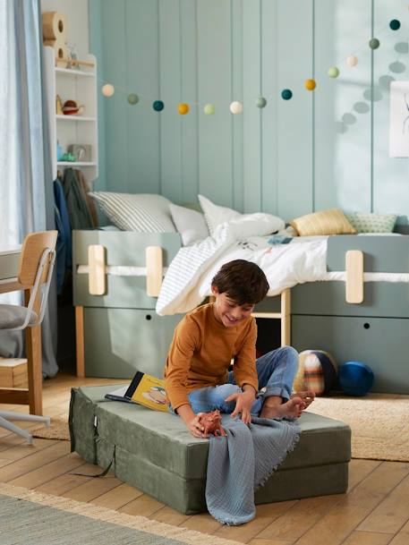 Kinderzimmer Schlafsessel mit Cordbezug - grün - 5