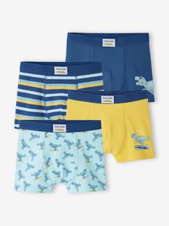 Jungenkleidung-Unterwäsche & Socken-Unterhosen & Boxershorts-4er-Pack Jungen Boxershorts mit Bio-Baumwolle