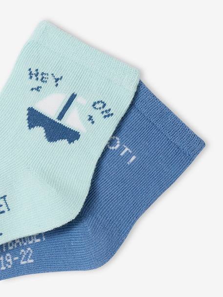 2er-Pack Jungen Baby Socken Oeko-Tex - blau - 2