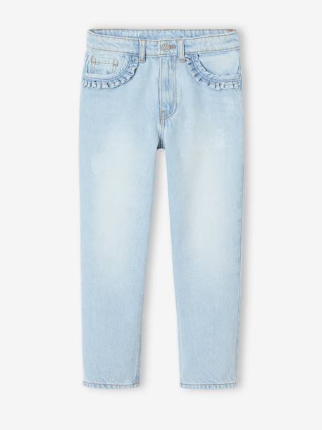 Gerade Mädchen Jeans, Hüftweite COMFORT - bleached+blue stone - 1