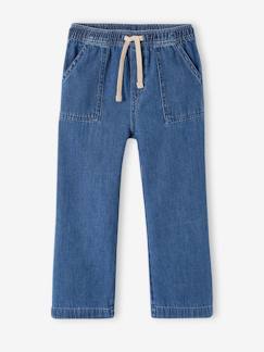 Maedchenkleidung-Jeans-Mädchen Loose-fit-Jeans mit Schlupfbund Oeko-Tex