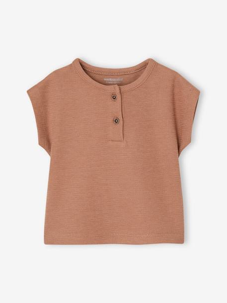 Baby-Set: Henley-Shirt & Shorts, personalisierbar Oeko-Tex - mokka - 2