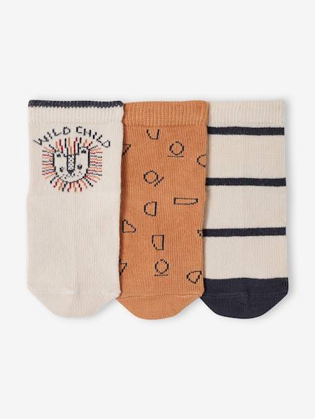 3er-Pack Jungen Baby Socken Oeko-Tex - sandfarben - 2