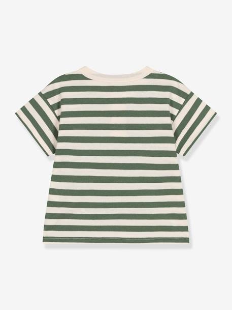 Jungen T-Shirt PETIT BATEAU - grün gestreift - 3