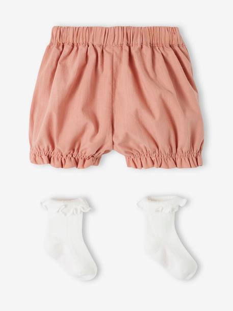 Mädchen Baby-Set: Shorts & Socken - rosa - 4