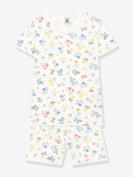 Mädchen Sommer-Schlafanzug PETIT BATEAU - weiß bedruckt - 2
