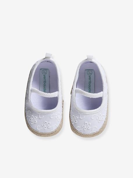 Baby Schuhe mit Lochmuster & Gummizug - weiß - 2
