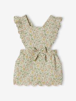 Babymode-Jumpsuits & Latzhosen-Kurzer Mädchen Baby Overall mit Blumenmuster