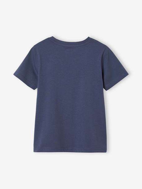 Jungen T-Shirt mit Recycling-Baumwolle - grau meliert+schieferblau - 6