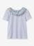 Mädchen T-Shirt mit Liberty-Kragen CYRILLUS, Bio-Baumwolle - graublau - 1