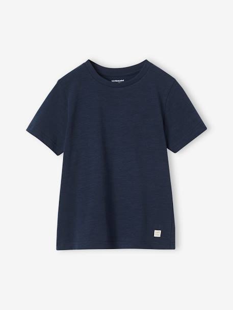 Jungen T-Shirt BASIC, personalisierbar Oeko-Tex - blaugrau+bordeaux+graugrün+mandarine+marine+türkis+wollweiß - 34