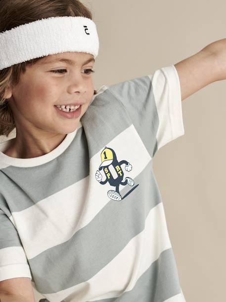 Jungen Sport-Shirt mit Streifen Oeko-Tex - aqua - 5