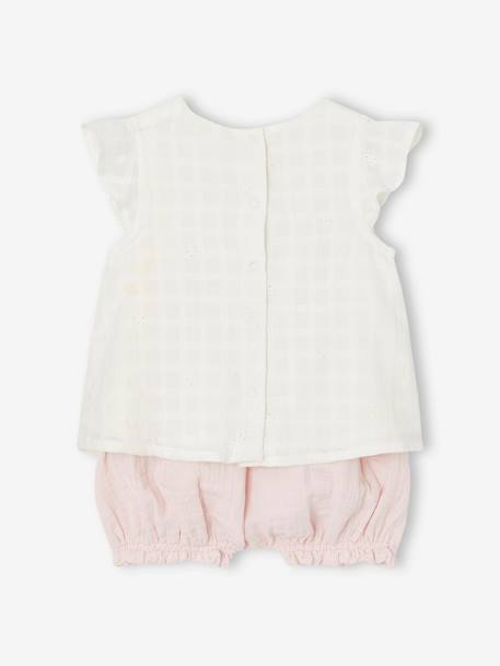 Mädchen Baby-Set: Kleid & Shorts - rosa - 4