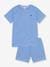 Kurzer Jungen Schlafanzug PETIT BATEAU, Ringelstreifen - blau - 1