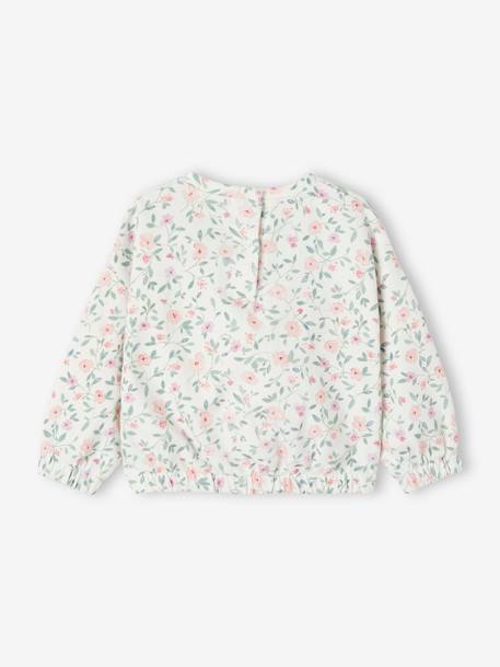Baby Sweatshirt mit Blumen Oeko-Tex - wollweiß - 2
