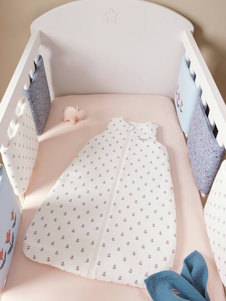 Baby Sommerschlafsack INDIEN BLUME personalisierbar Oeko-Tex - weiß bedruckt - 4