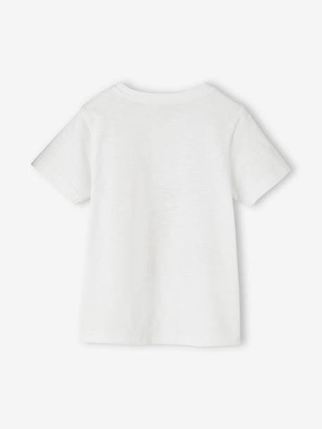 Jungen T-Shirt, Tierprint - weiß+wollweiß+ziegel - 2