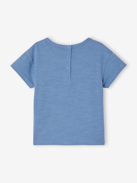 Jungen Baby T-Shirt mit Message-Print - blau+wollweiß - 4