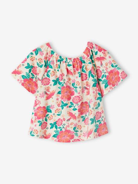 Mädchen Blusenshirt mit Recycling-Polyester - mehrfarbig+wollweiß - 2
