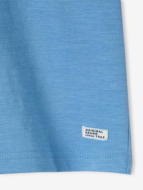 Jungen Henley-Shirt mit Recycling-Baumwolle BASIC, personalisierbar - azurblau+wollweiß - 5