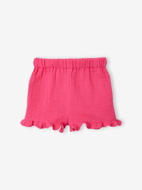 Mädchen Baby-Set: Bluse, Shorts & Haarband - rosa - 5
