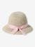 Mädchen Baby Strohhut mit Hutband - wollweiß - 3