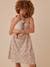 Kleid mit Glanz-Blumen für Schwangerschaft & Stillzeit ENVIE DE FRAISE - sandfarben - 1
