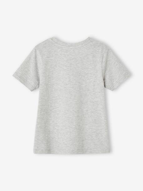 Jungen T-Shirt mit Recycling-Baumwolle - grau meliert+schieferblau - 3