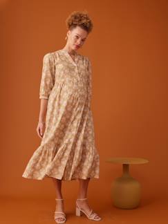 Umstandsmode-Umstandskleider-Langes Boho-Kleid für Schwangerschaft & Stillzeit ENVIE DE FRAISE