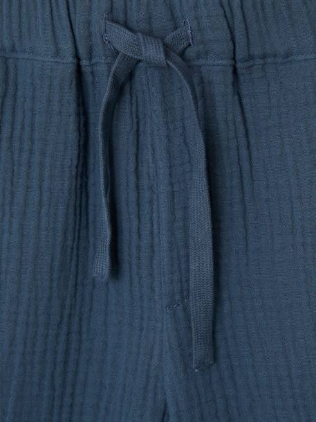 Baby-Set: T-Shirt & Musselin-Shorts - nachtblau - 5