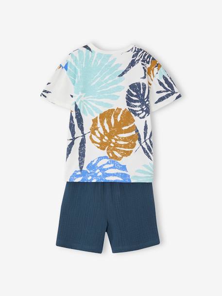 Baby-Set: T-Shirt & Musselin-Shorts - nachtblau - 4