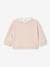 Mädchen Baby Sweatshirt mit Kragen - pudrig rosa - 1