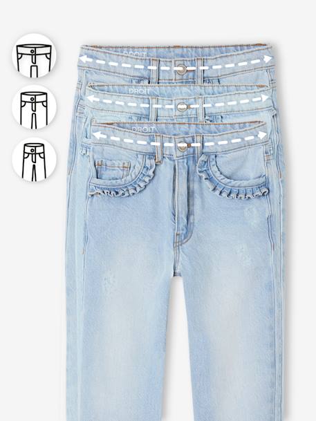 Gerade Mädchen Jeans, Hüftweite COMFORT - bleached+blue stone - 5