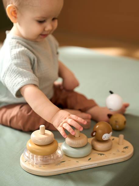 Baby Stapeltiere PANDAFREUNDE aus Holz FSC® - natur - 3