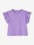 Mädchen T-Shirt mit Volantärmeln Oeko-Tex - violett - 2