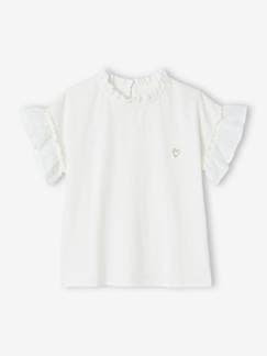 Maedchenkleidung-Shirts & Rollkragenpullover-Shirts-Mädchen Bluse mit Materialmix Oeko-Tex