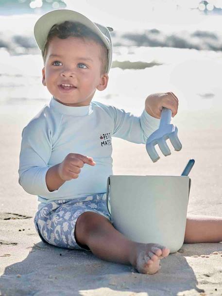 Jungen Baby Badeshirt mit UV-Schutz Oeko-Tex - himmelblau - 2