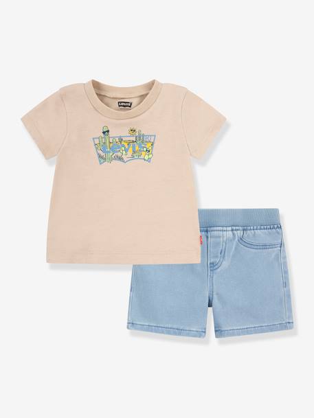 Baby-Set: T-Shirt & Shorts LVB Solid Full Zip Hoodie Levi's - beige - 5