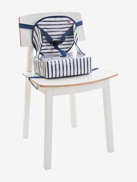 Kinder Stuhl-Sitzerhöhung EASY UP BABYTOLOVE - dunkelblau gestreift+grau/sterne+weiß bedruckt zitronen - 4