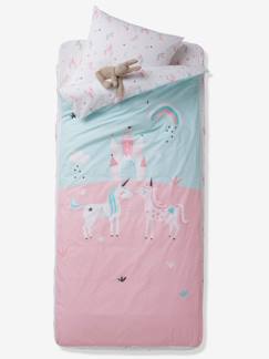 Dekoration & Bettwäsche-Kinderbettwäsche-Kinder Schlafsack-Set EINHÖRNER mit Innendecke Oeko-Tex
