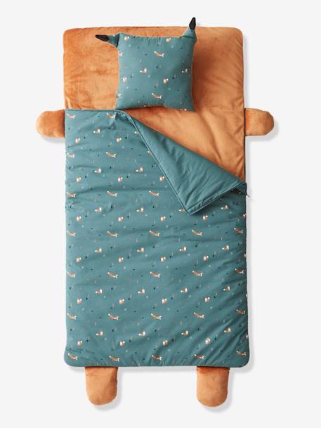 Kinder Schlafsack FUCHS mit Kissen - graugrün/braun - 2