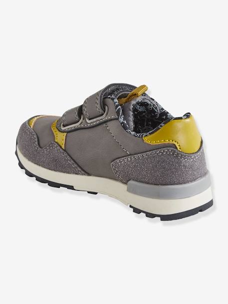 Jungen Baby Sneakers, Klett - grau+marine - 3
