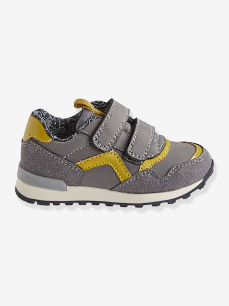 Jungen Baby Sneakers, Klett - grau+marine - 2